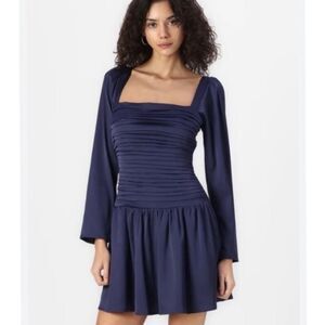 Abercrombie & Fitch Emerson Drop Waist Satin Mini Dress NWOT Cocktail Graduation